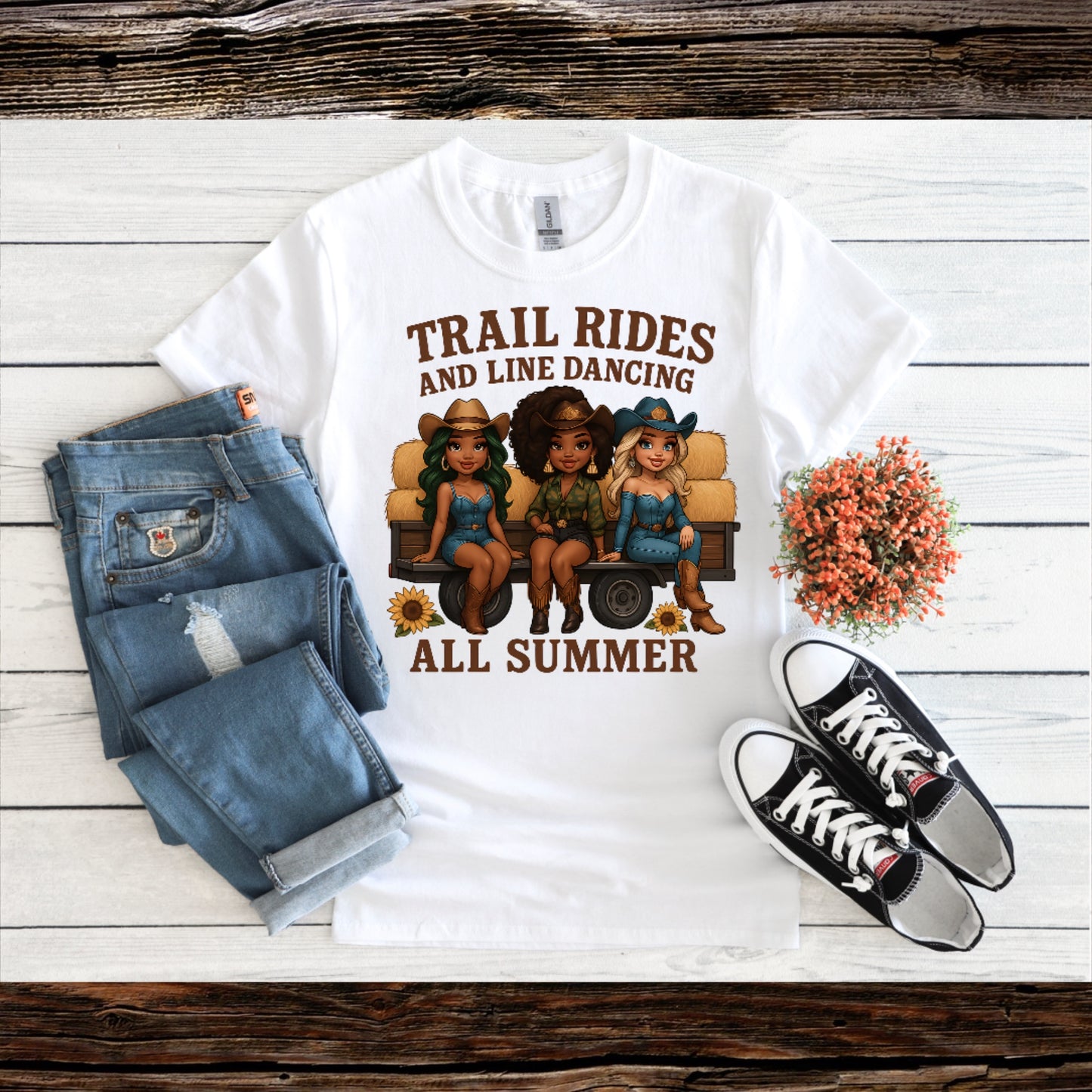 Trail Rides and Line Dancing Tee