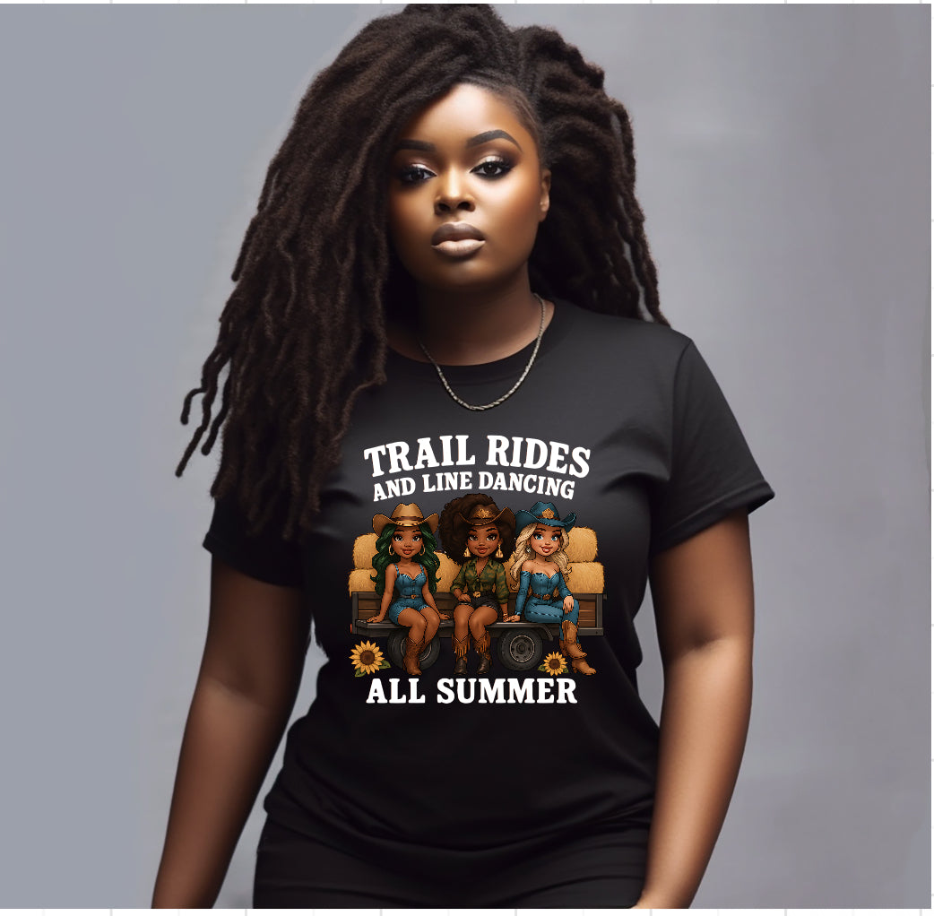 Trail Rides and Line Dancing Tee