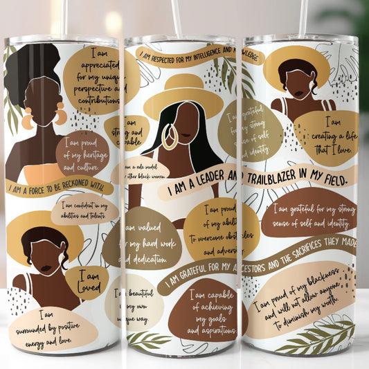 Black Woman Affirmation Tumbler