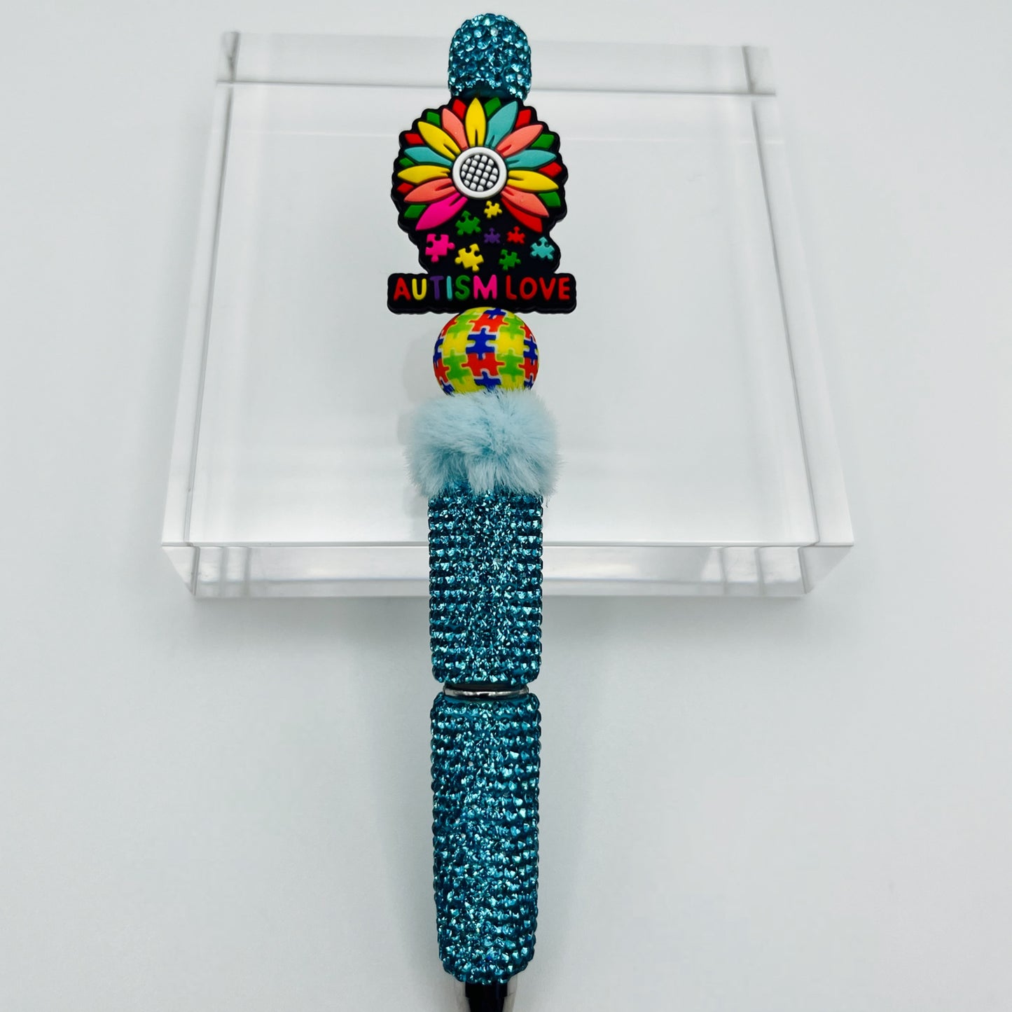 Autism Love Beaded Ink Pen