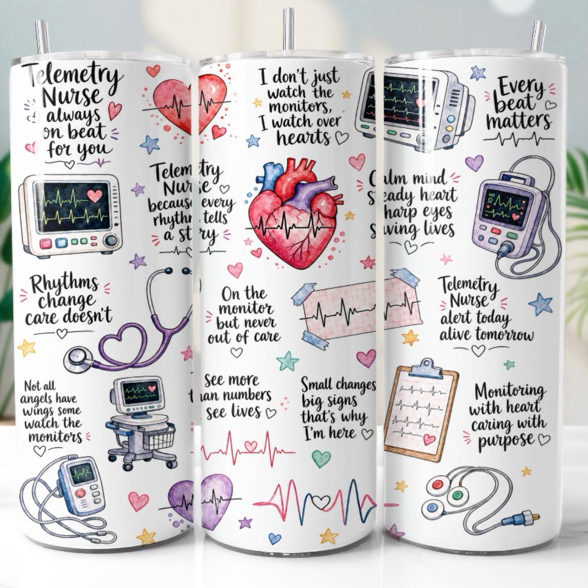 Telemetry Nurse 20oz Stainless Steel Tumbler