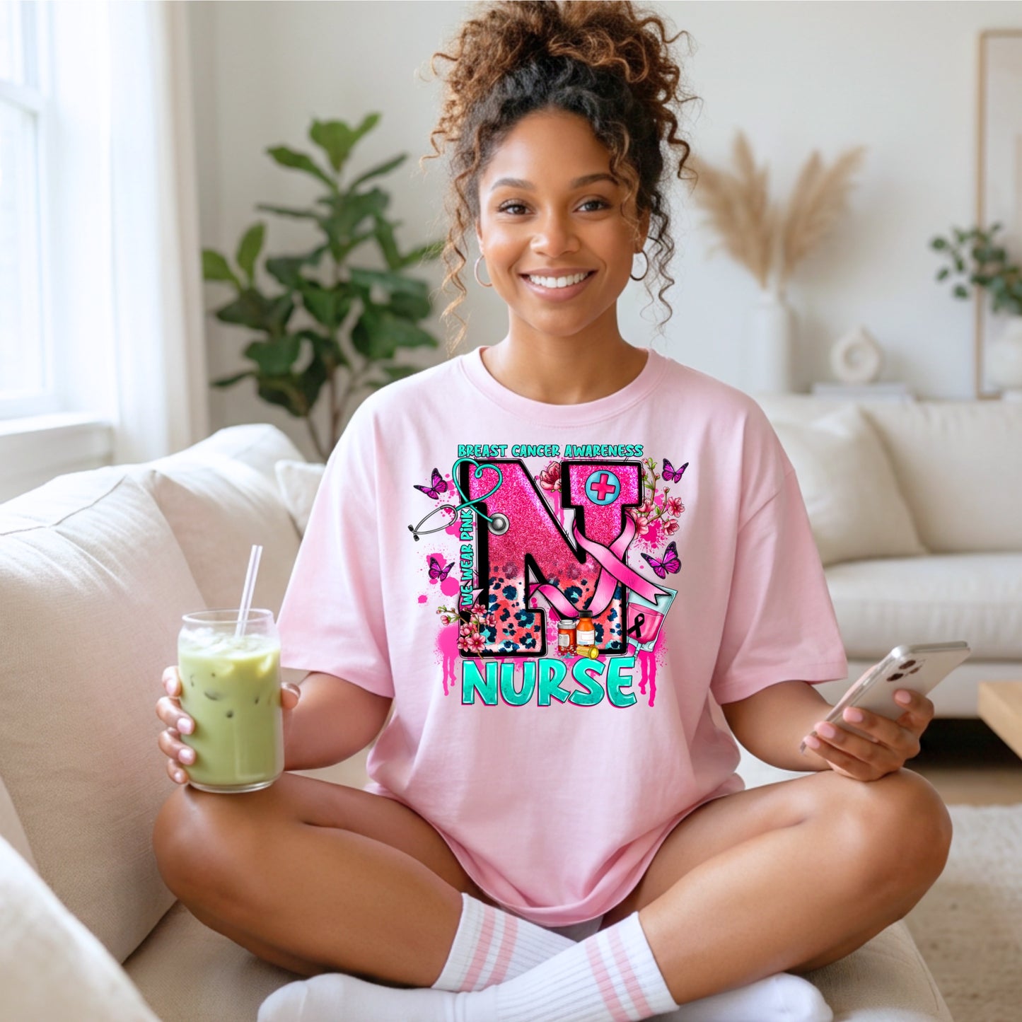 NURSE Breast Cancer Awareness Comfort Colors T-Shirt