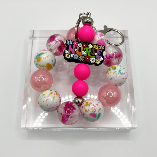 Nurse Beaded Keychain Wristlet