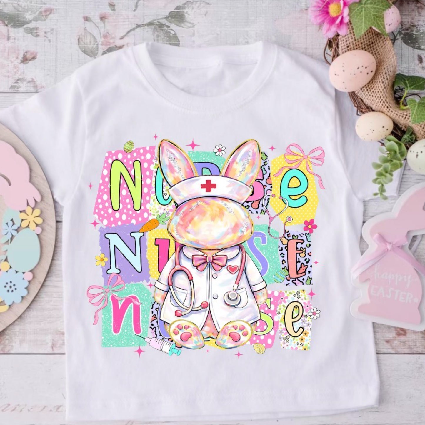 NURSE Bunny Easter Tee