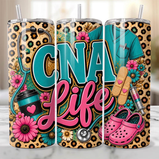 Leopard CNA Life 20oz Stainless Steel Tumbler