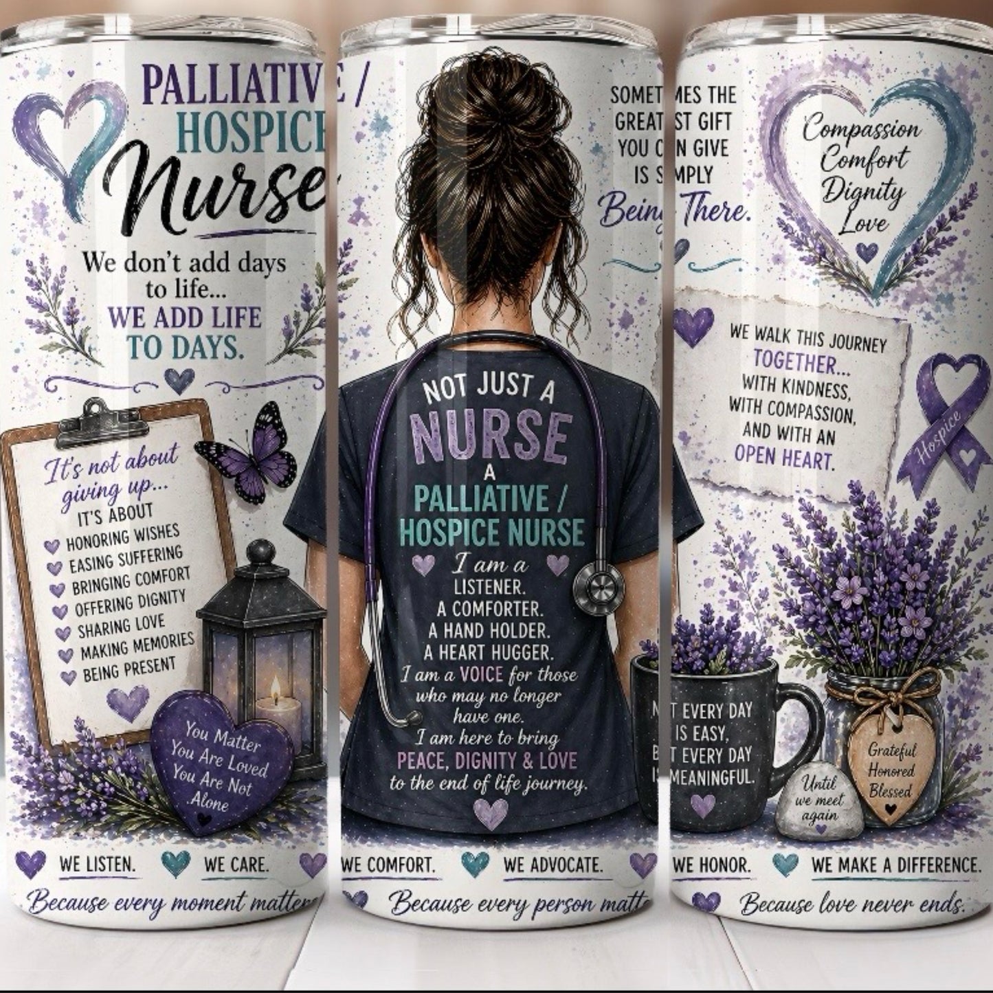 Palliative Hospice Nurse 20oz Stainless Steel Tumbler
