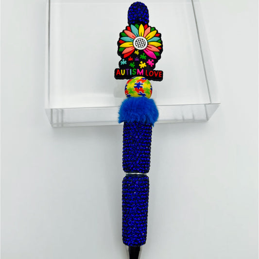 Autism Love Beaded Ink Pen
