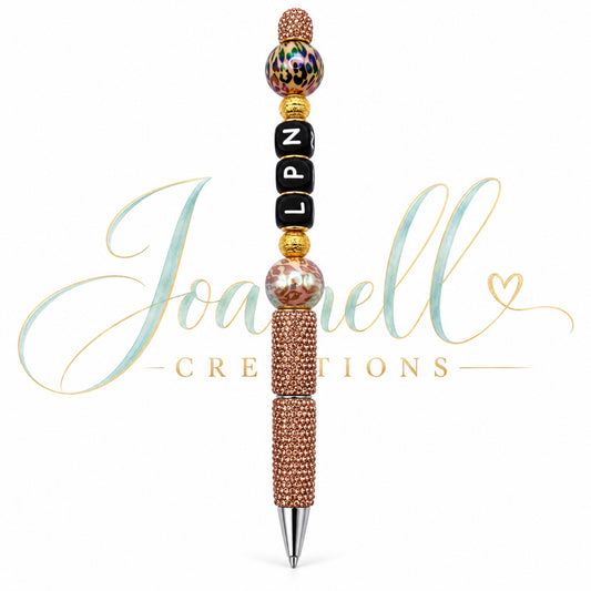 Leopard LPN Beaded Ink Pen
