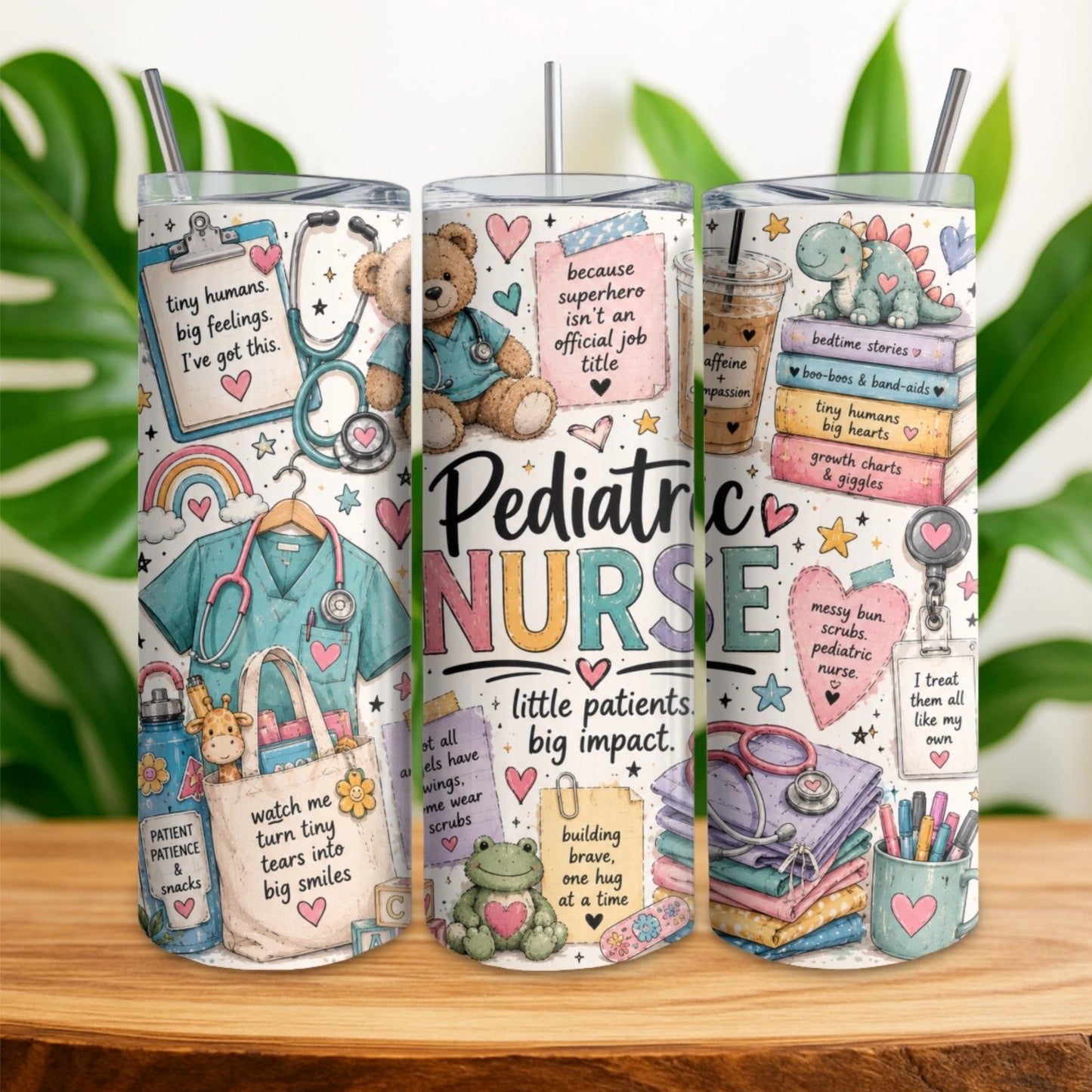 Pediatric Nurse 20oz Stainless Steel Tumbler