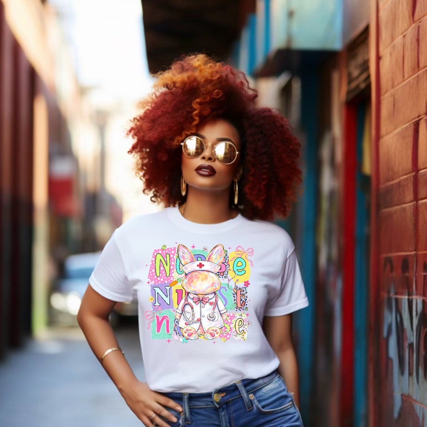 NURSE Bunny Easter Tee