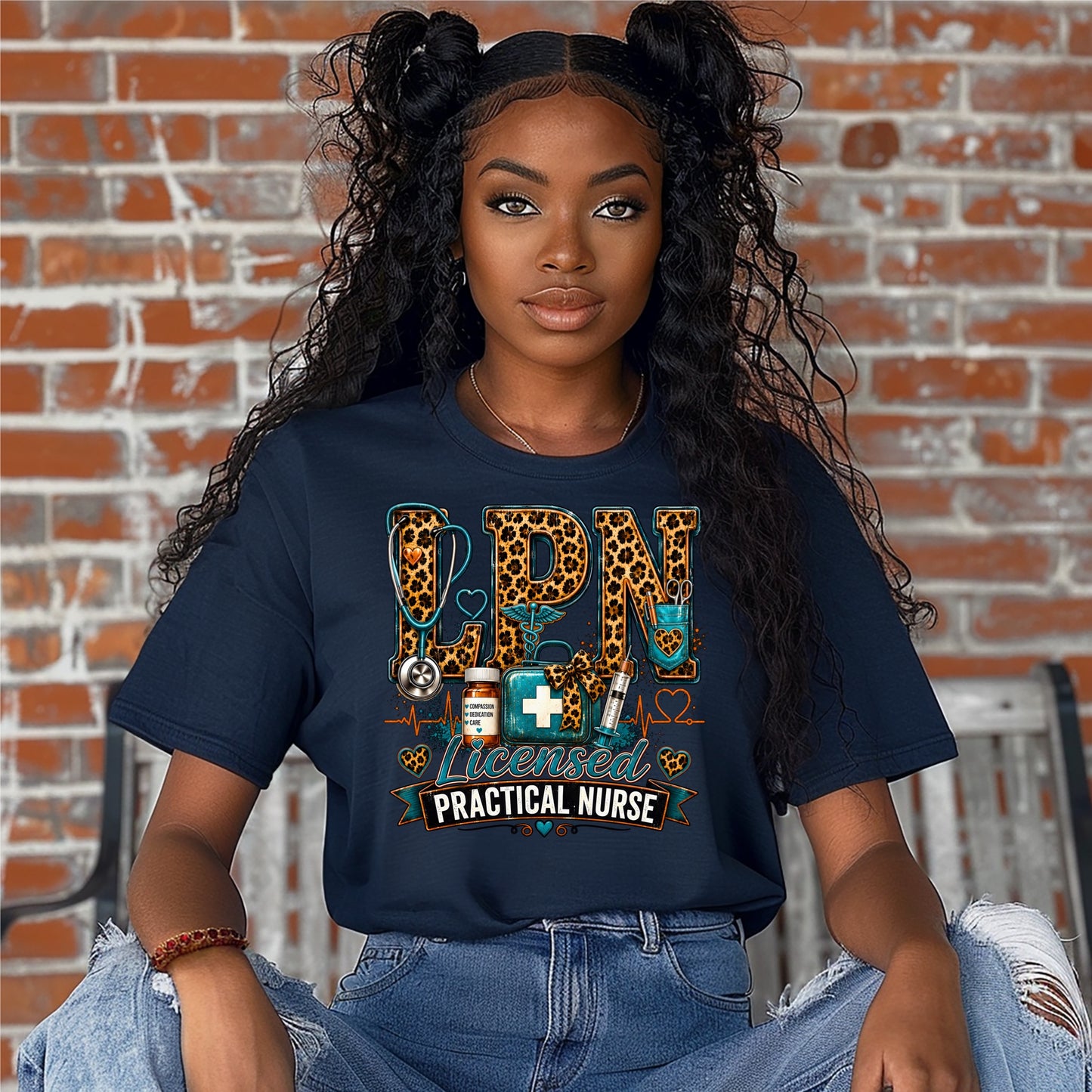 LPN Licensed Practical Nurse Comfort Colors Leopard T-Shirt