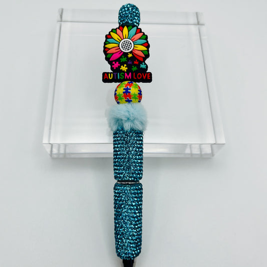 Autism Love Beaded Ink Pen