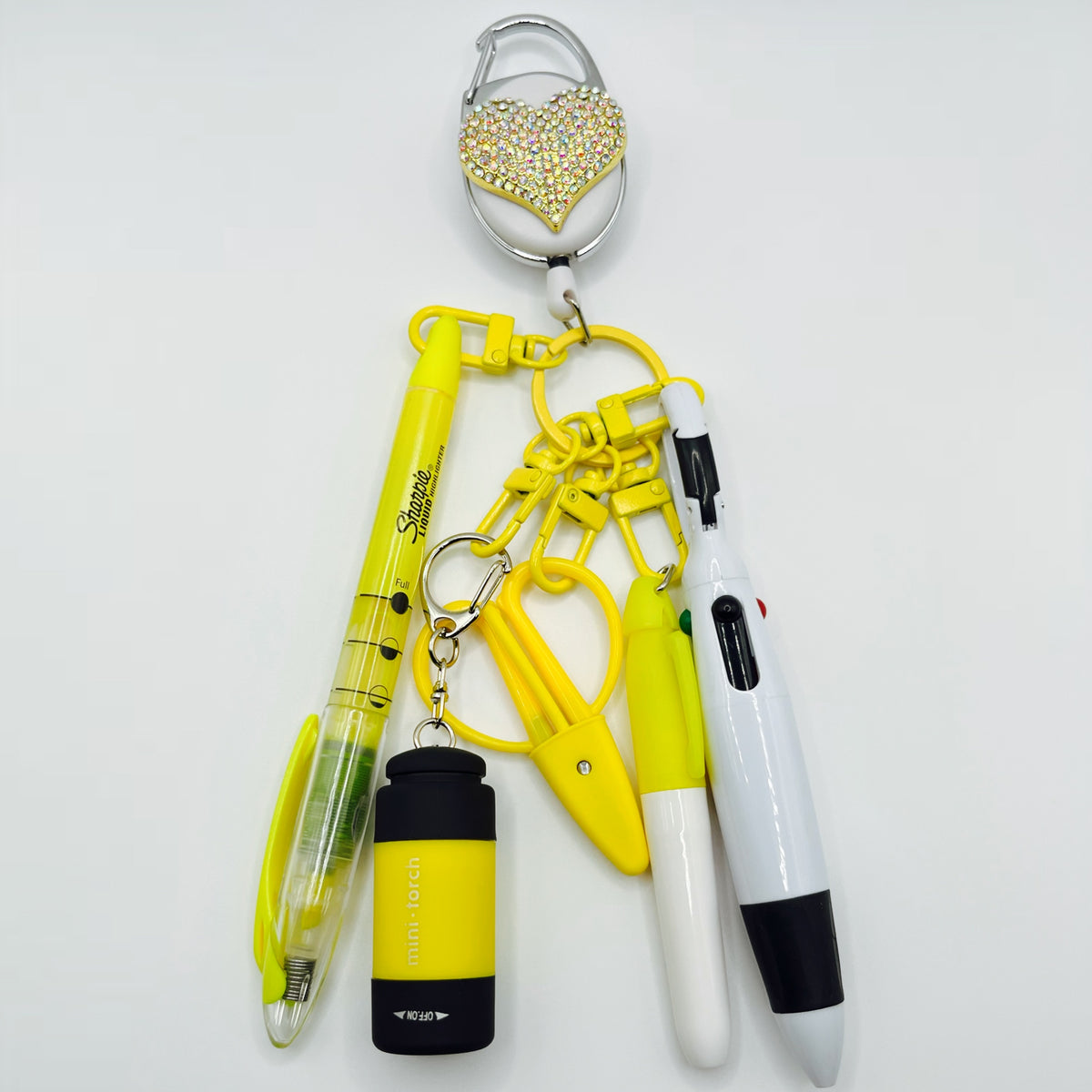 Yellow Nurse & CNA Badge Holder with Accessories