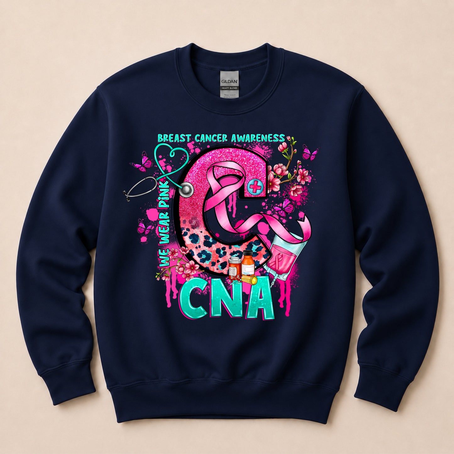 CNA Breast Cancer Awareness Sweater