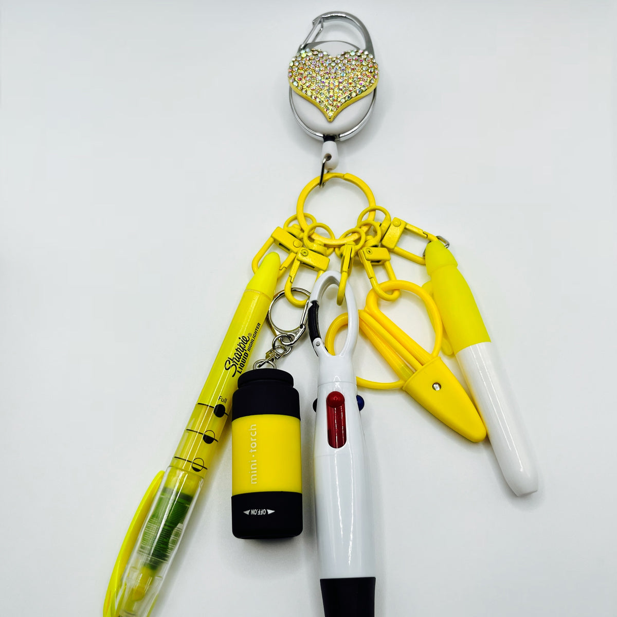 Yellow Nurse & CNA Badge Holder with Accessories