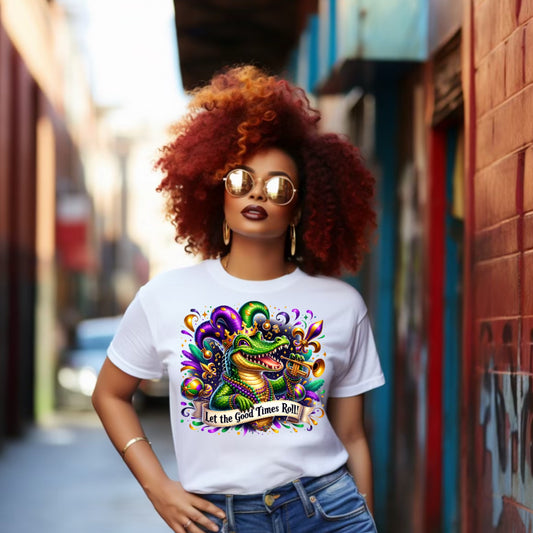 Mardi Gras Alligator Tee