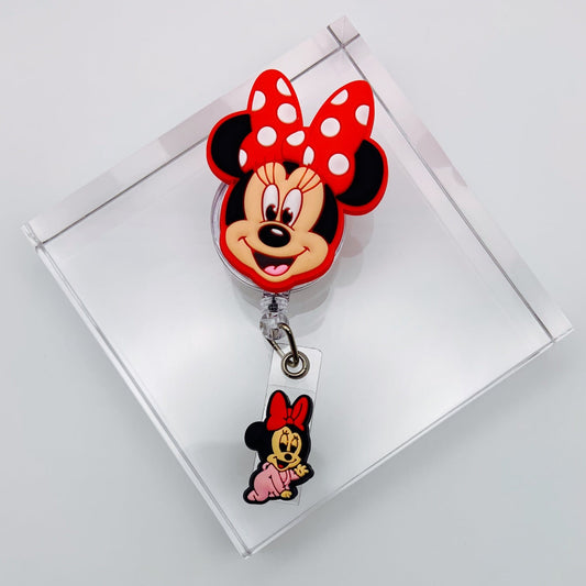 Bow Mouse Badge Holder with Retractable Reel