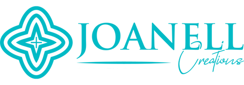 Close up of Joanell creations logo