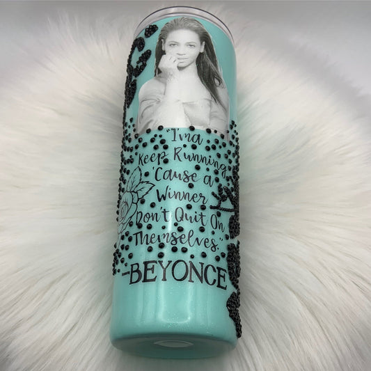 Beyoncé Inspired Rhinestoned Tumbler - Joanell Creations