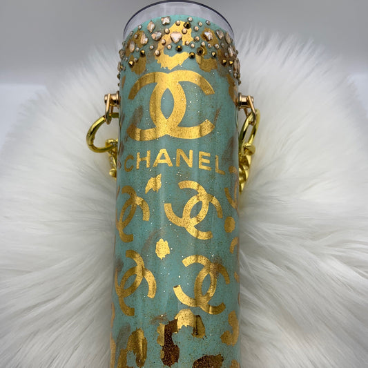 CHA’NEL Inspired 20 oz Stainless Steel Purse Tumbler - Joanell Creations
