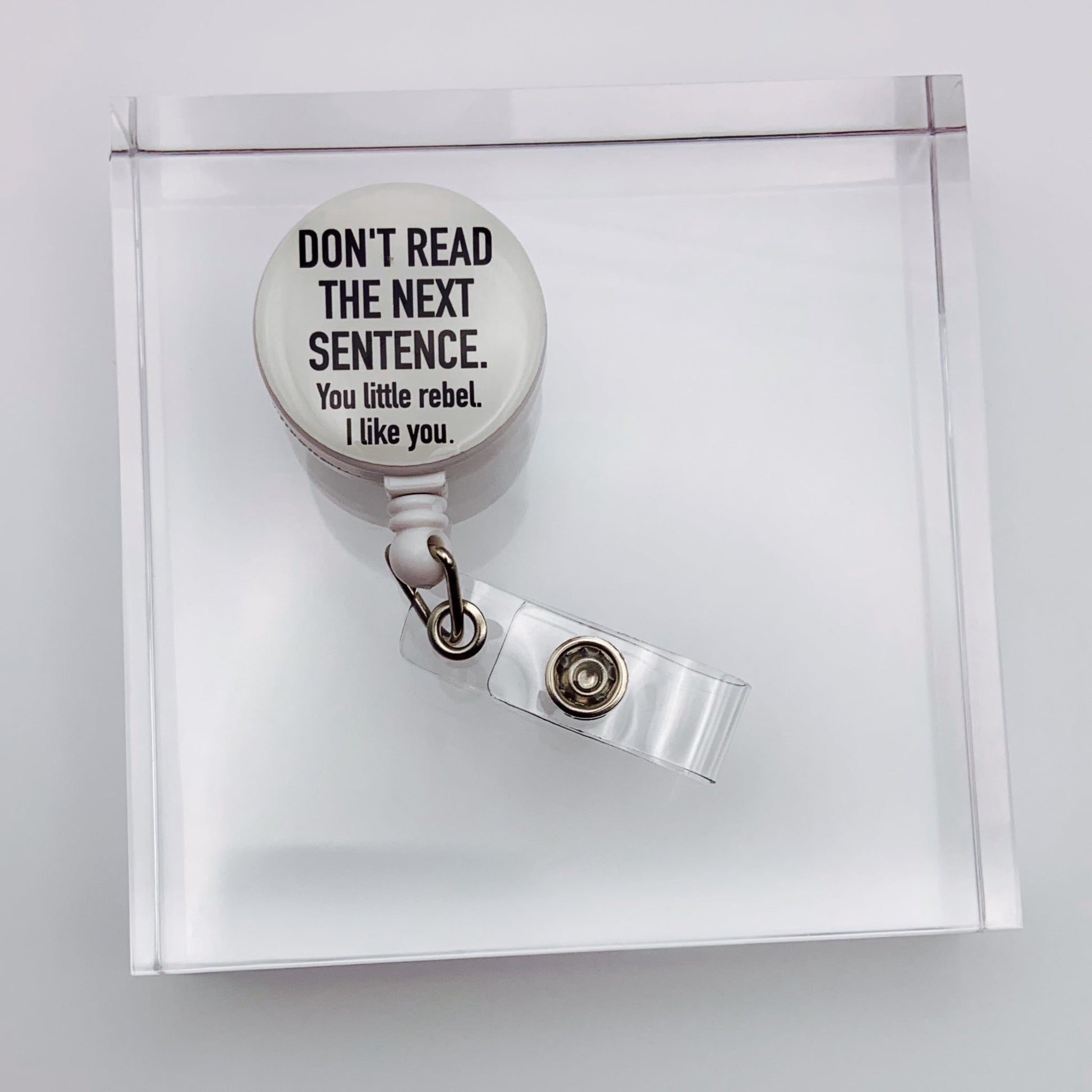 DON’T READ…Work Badge Holder/Retractable Reel - Joanell Creations