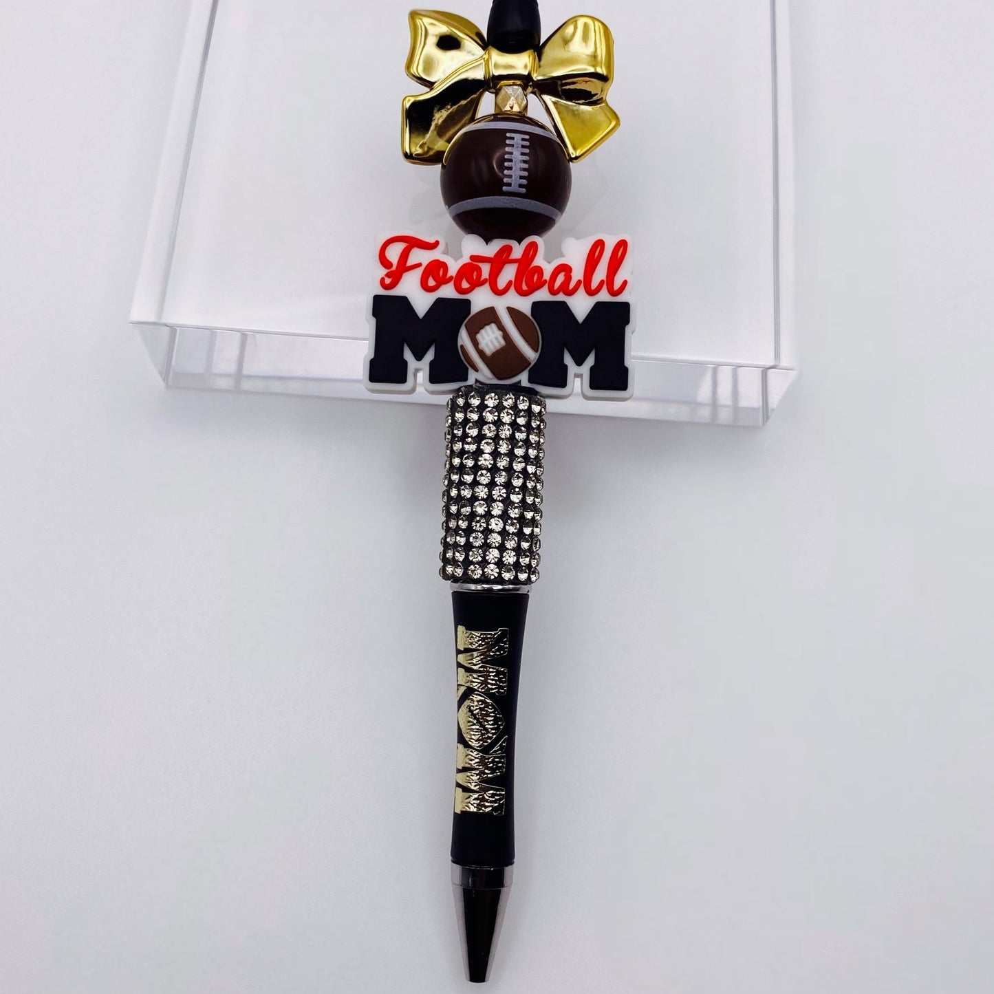 Football MOM Beaded Ink Pen - Joanell Creations