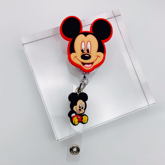 Mic-Mouse Work Badge Holder with Retractable Reel - Joanell Creations