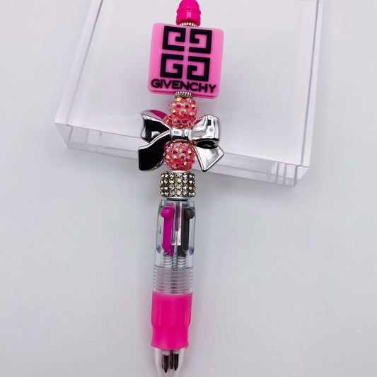 *NEW* Multi Color Ink Givenchy Inspired Beaded Ink Pen - Joanell Creations