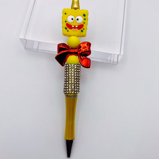 Ombré Sponge Bob Beaded Ink Pen - Joanell Creations