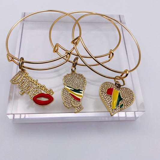 Unapologetically Dope 3pc Bangle Bracelet Set - Joanell Creations